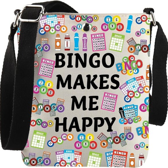 Durable Waterproof Bingo Lover Crossbody Bag - Ideal for Daily Essentials - Picture 1 of 7